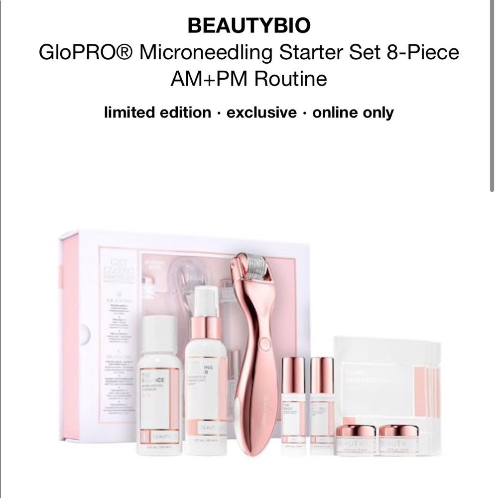 Beauty Bio glopro microneedler 8 piece set new